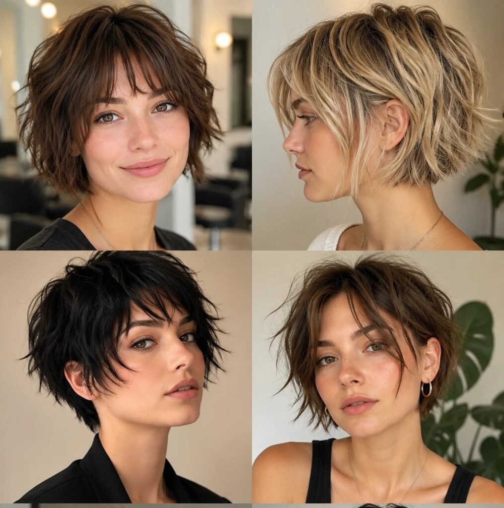  short choppy hair 