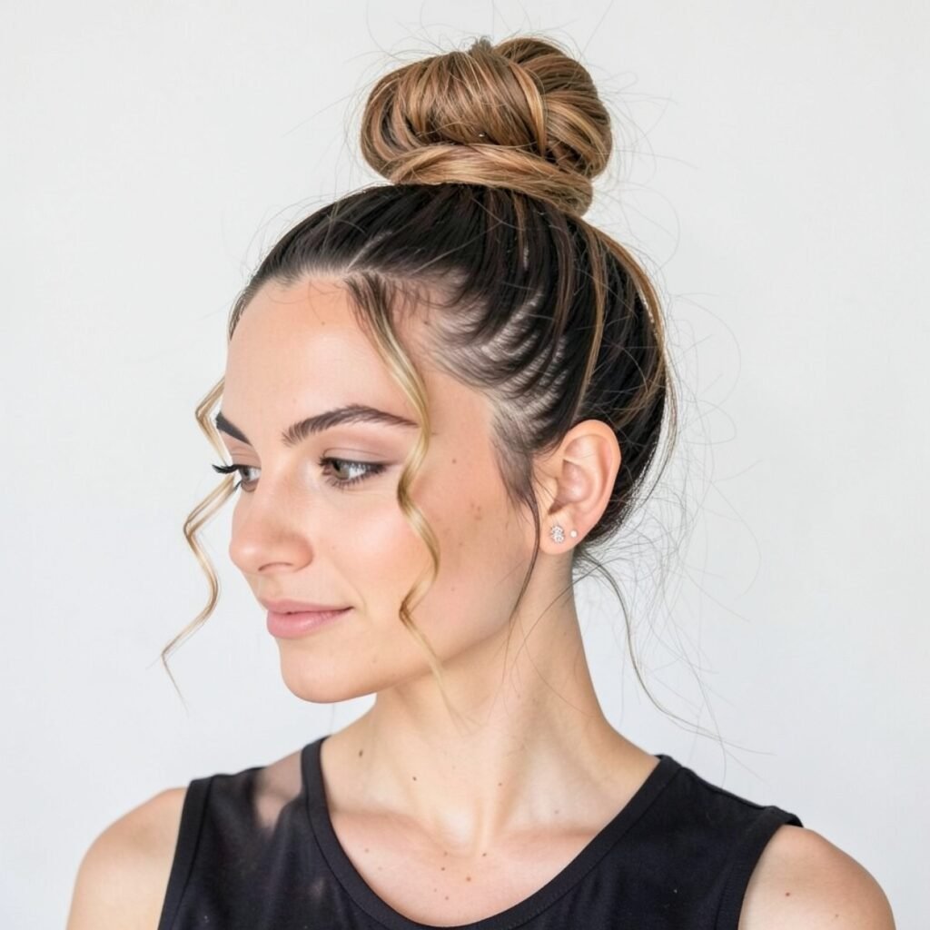 Half-Up Top Knot with Waves