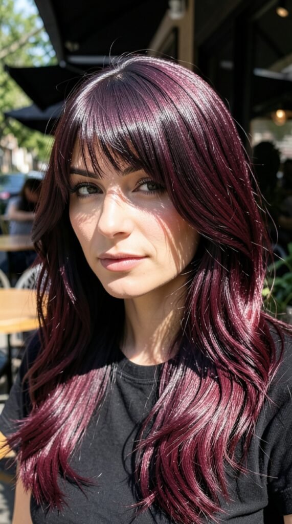 Cherry Cola Brunette Hairstyle