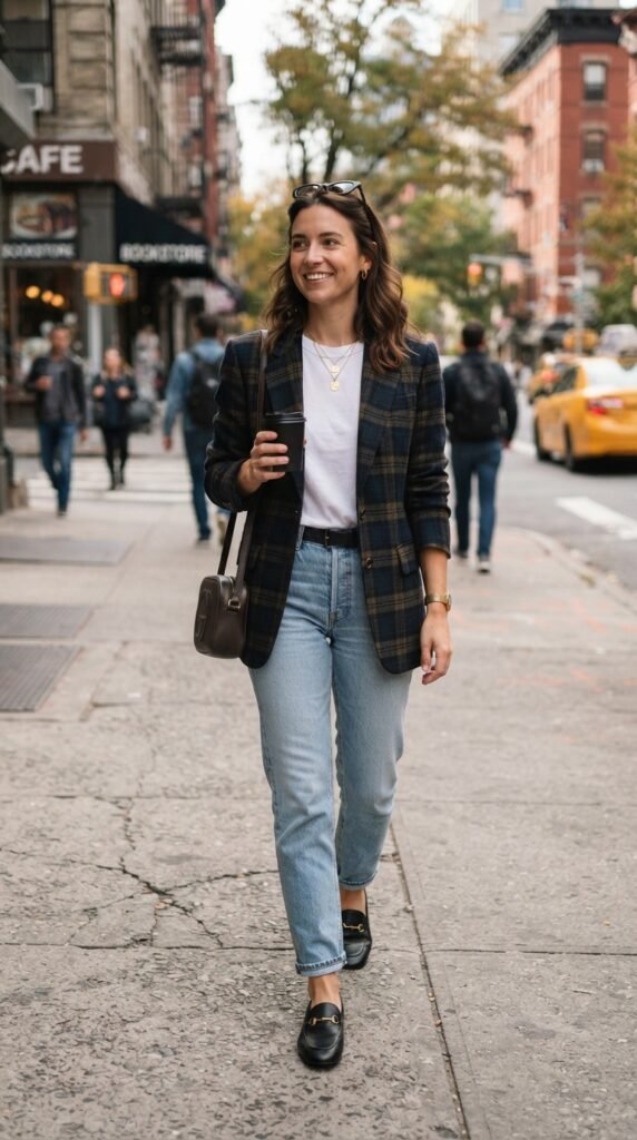 Tailored Blazer with Relaxed Straight