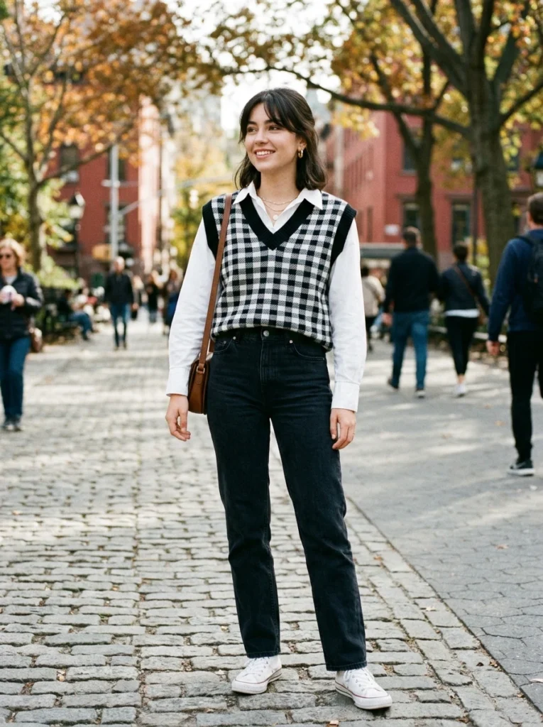  Checkered Vest Top