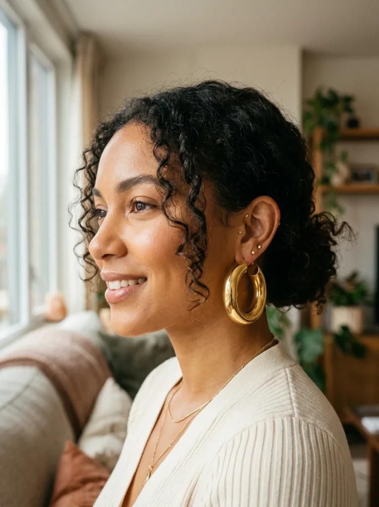  Chunky Gold Hoop Earrings