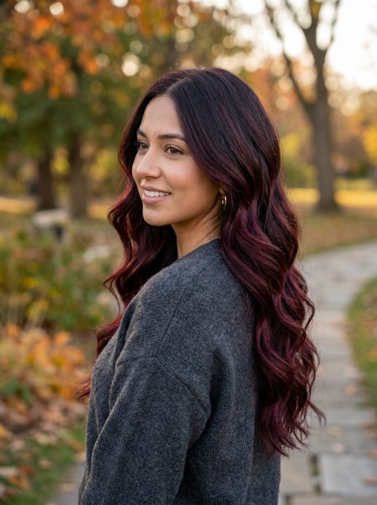 Deep Burgundy Balayage