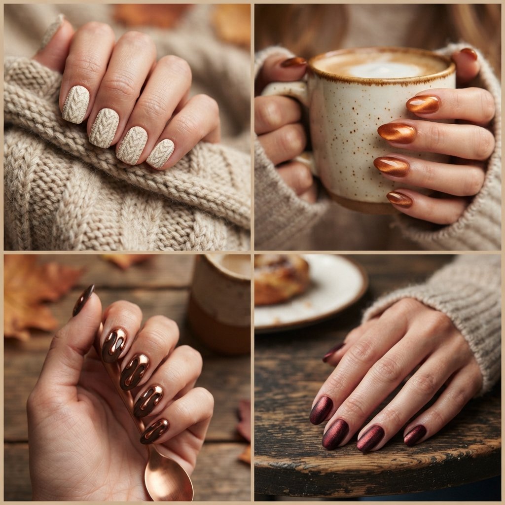 Fall Medium Nail Ideas 2026: Color, Shape & Art