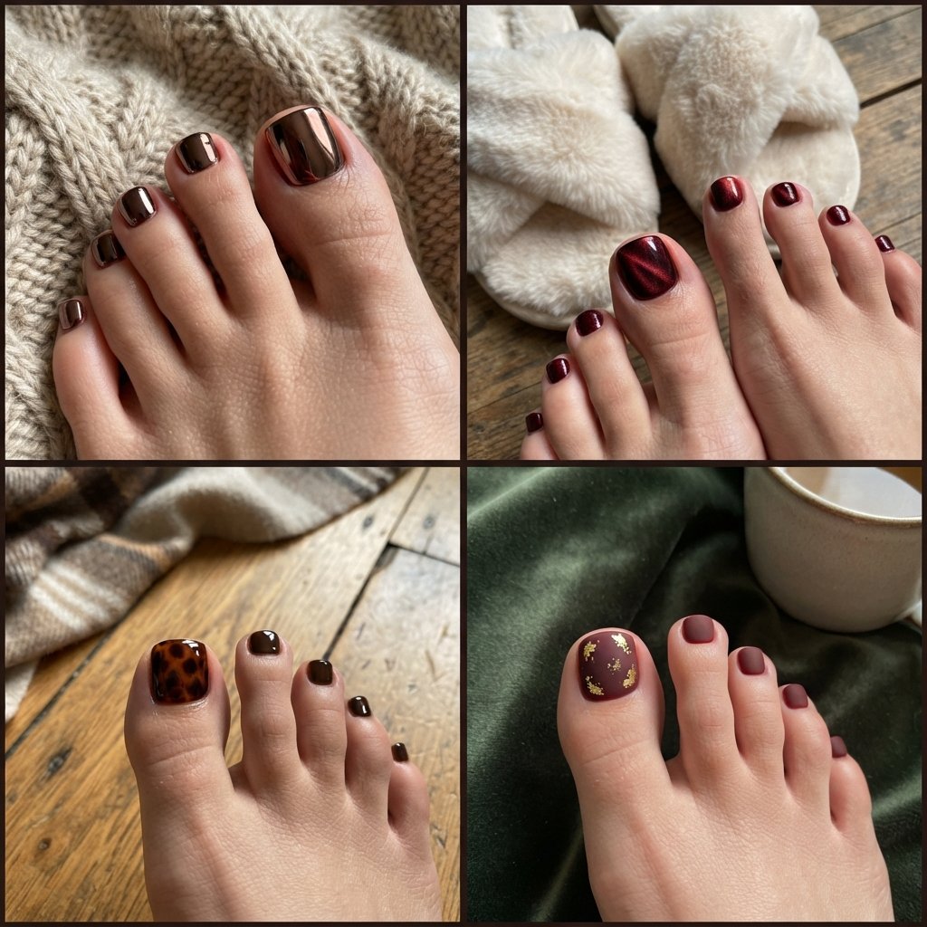 Fall Pedicure Ideas 2026: Dark Polish & Soft Toes