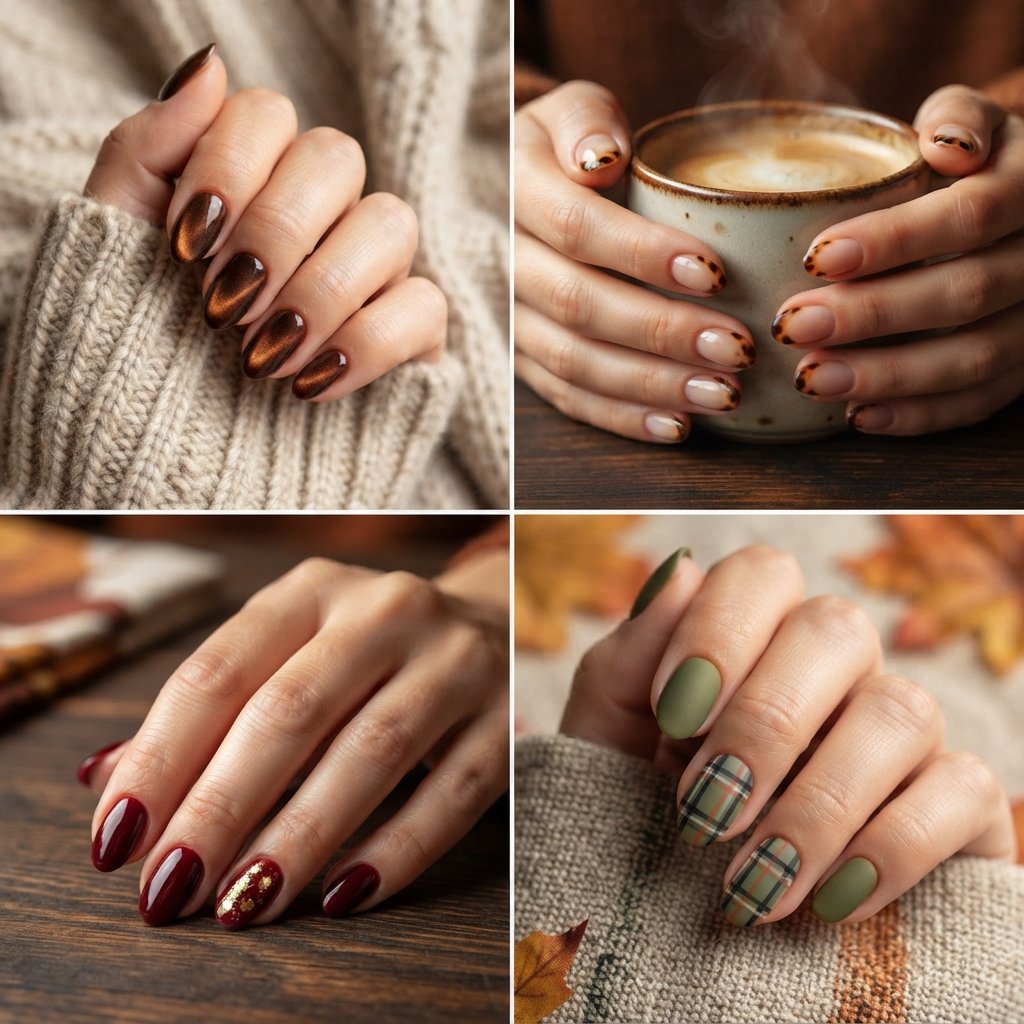 Fall Short Almond Nails 2026: 10 Trendy Autumn Designs