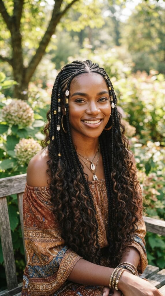 Goddess Fulani Braids Hairstyle
