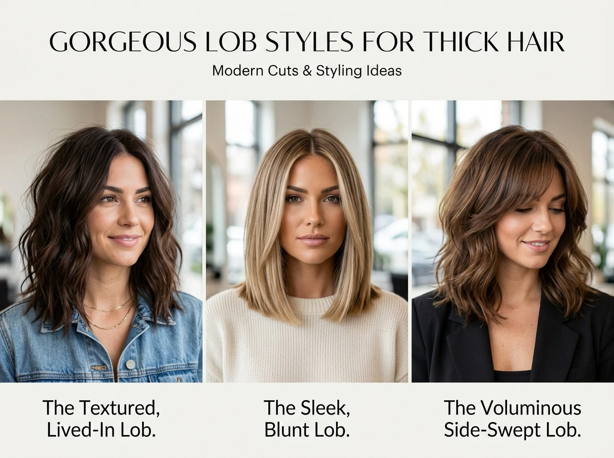 Gorgeous Lob Hairstyles for Thick Hair