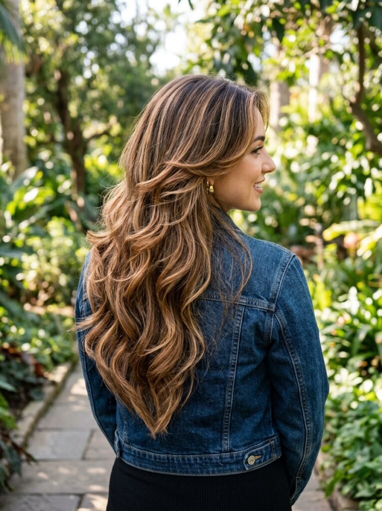 Long Layered V-Shape Butterfly Haircut