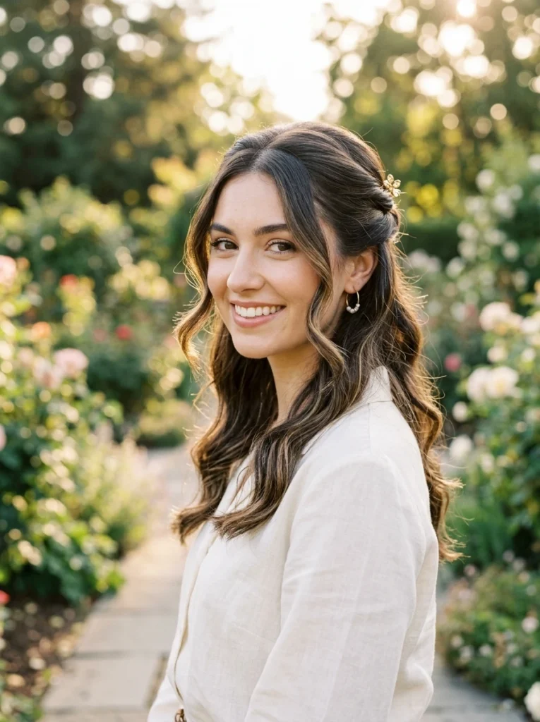Polished Half-Up Twist with Face-Framing Pieces