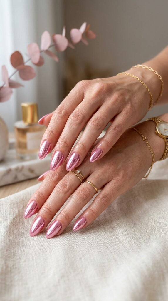 Pink-Chrome-Nails