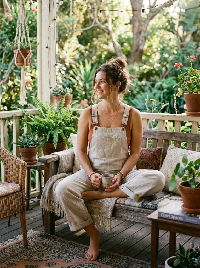 Relaxed Linen Overalls and Bralette