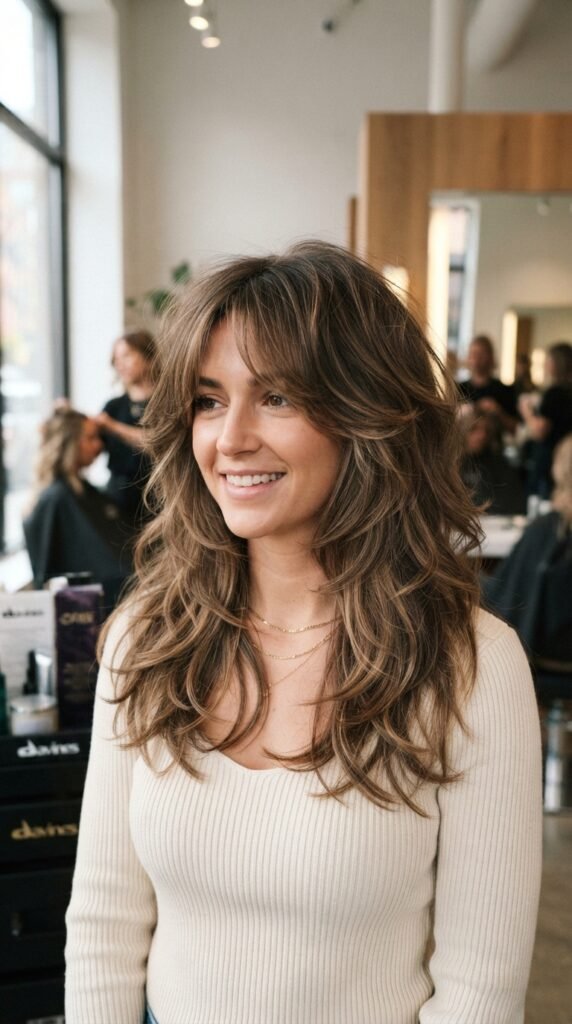 Textured Butterfly Cut Hairstyle