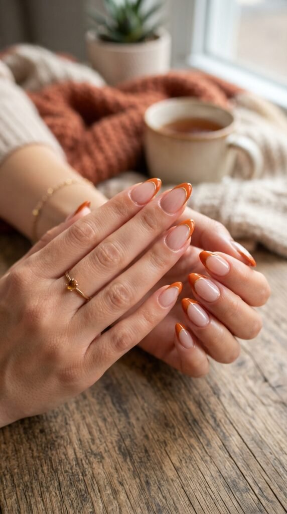 The Burnt Orange French Manicure