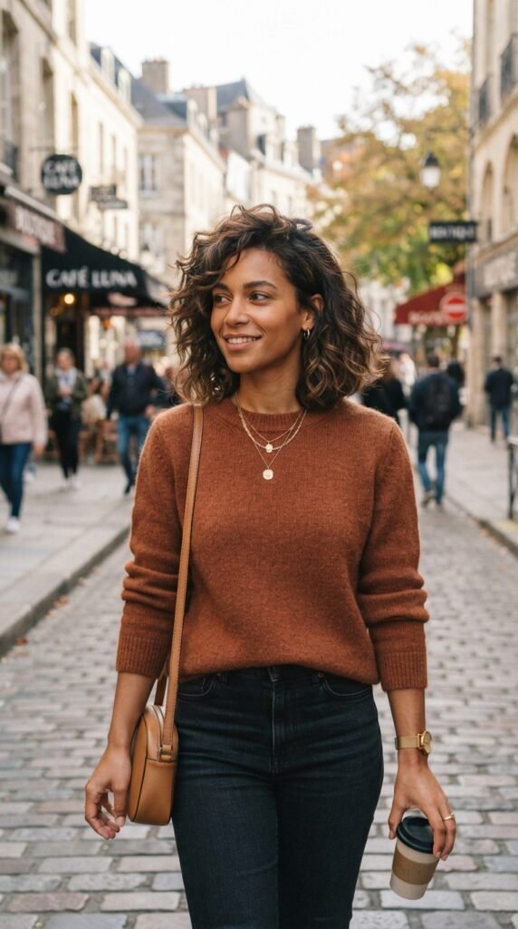 Tousled Curly Lob Medium Length Hairstyle