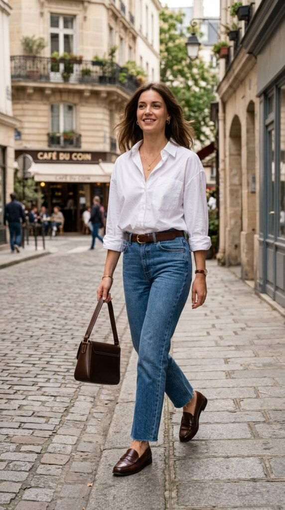 White-Button-Down-with-Classic-Jeans.