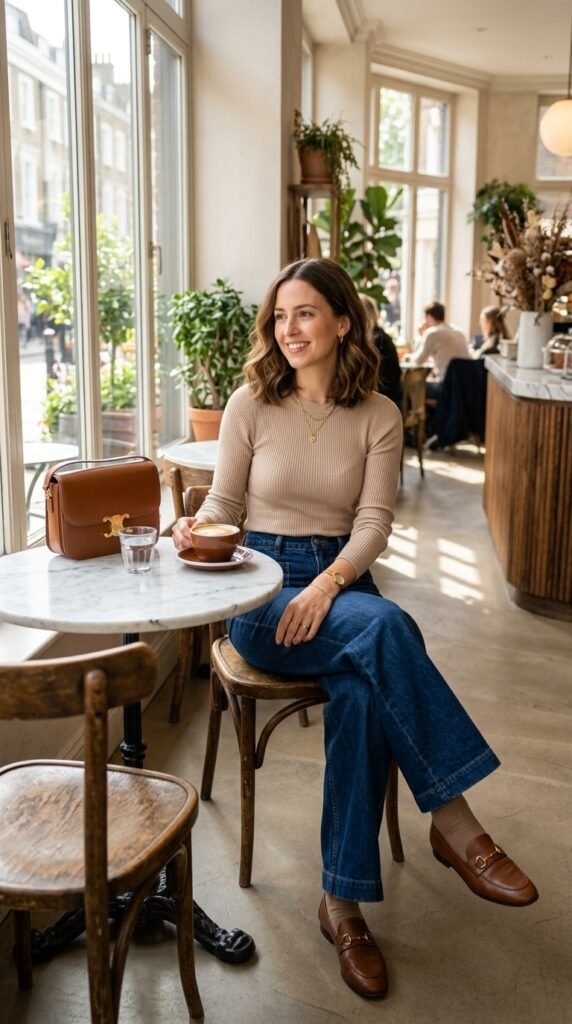 Wide-Leg-Jeans-with-a-Fitted-Top