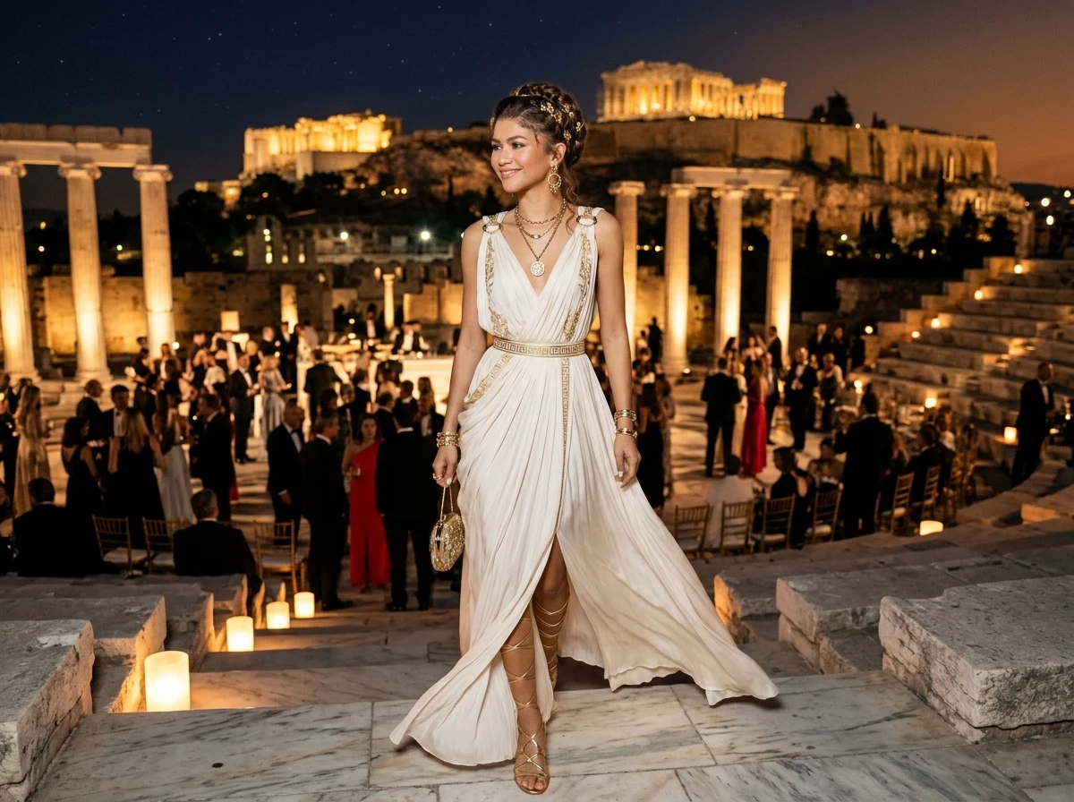 Zendaya Greek Outfit