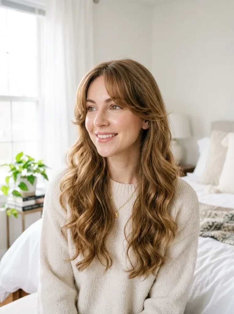 Add Curtain Bangs for a Softer Frame