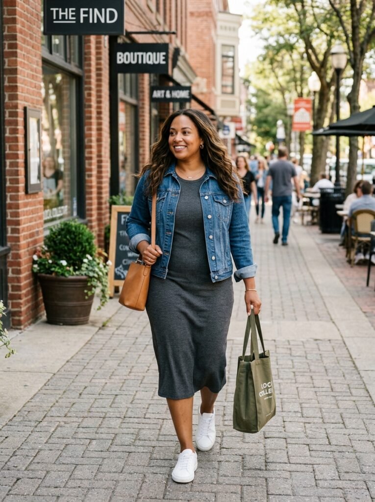 . Add a Denim Jacket for Easy Weekend Style
