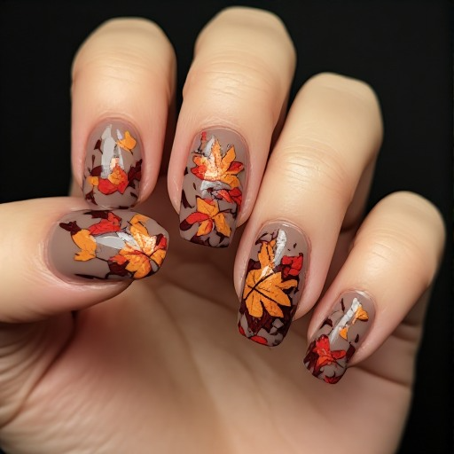 Autumn Teacher Nails