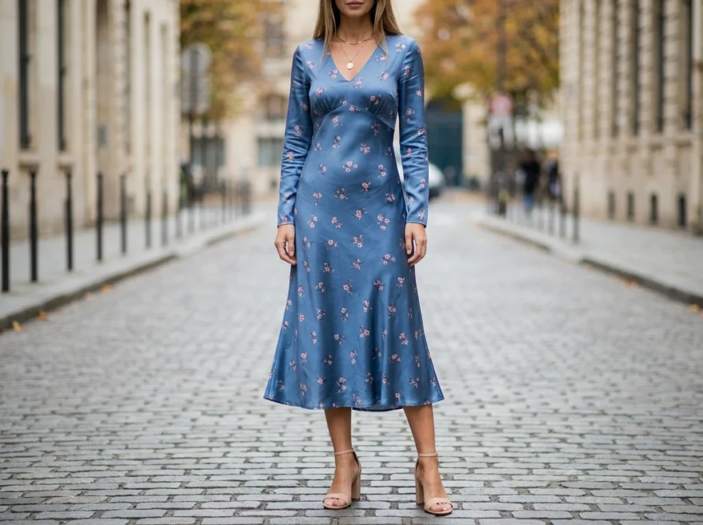 Blue Floral Sat Dress Ideas