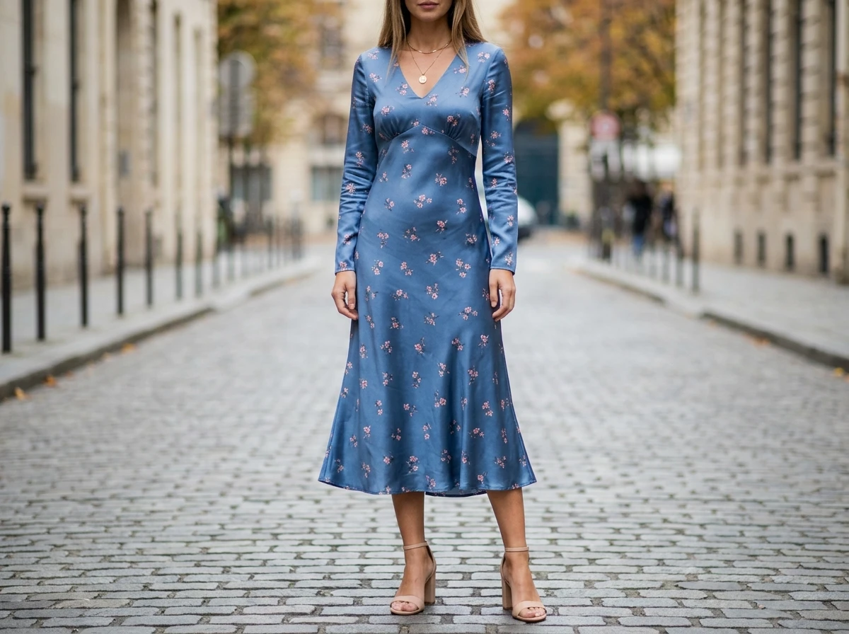 Blue Floral Sat Dress Ideas