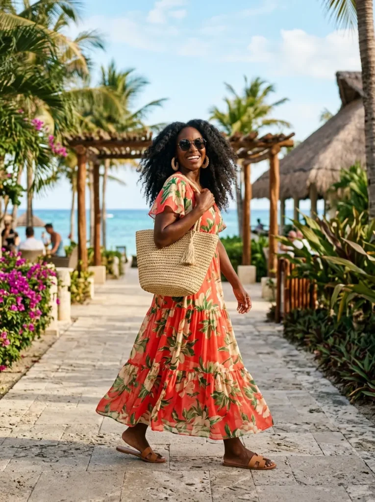 Create a Vacation Look With Woven Accessories
