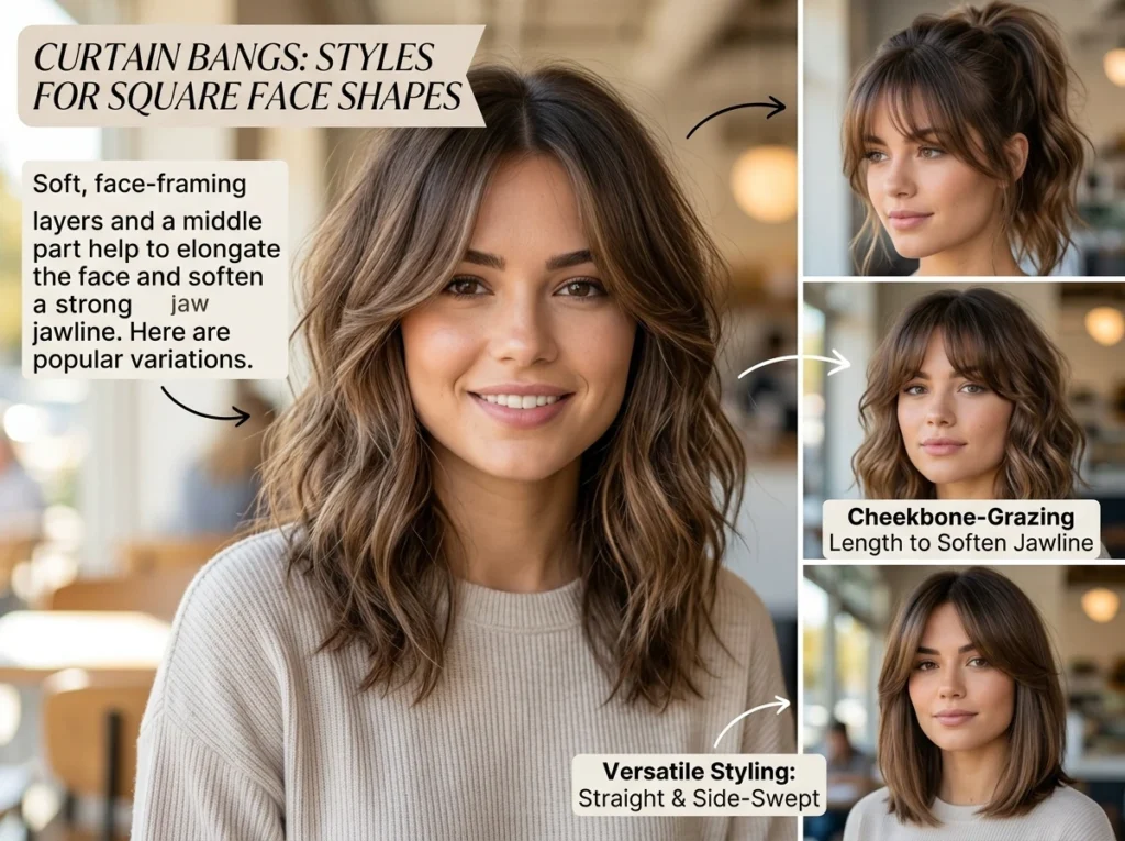 Curtain Bangs for Girls 