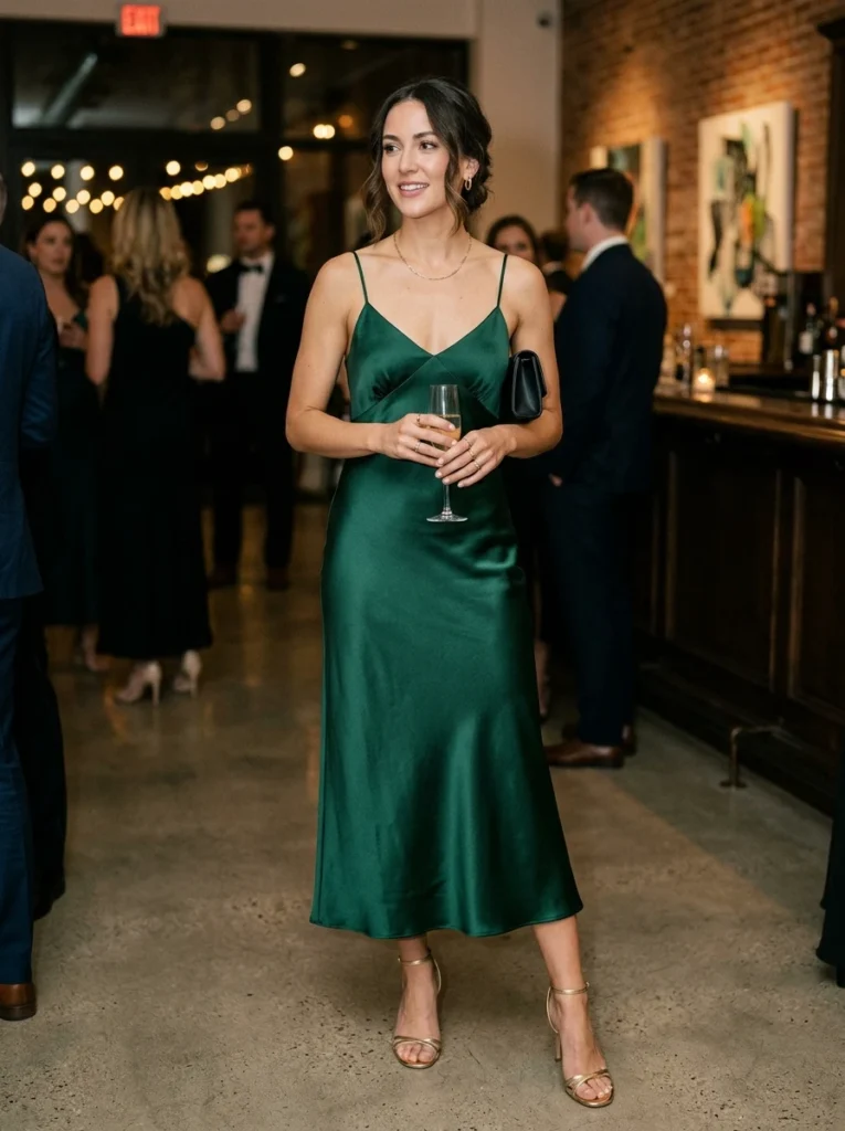 . Elegant Satin Slip Dress