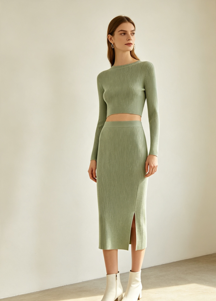 High-Waisted Wide-Leg Trousers and Camisole