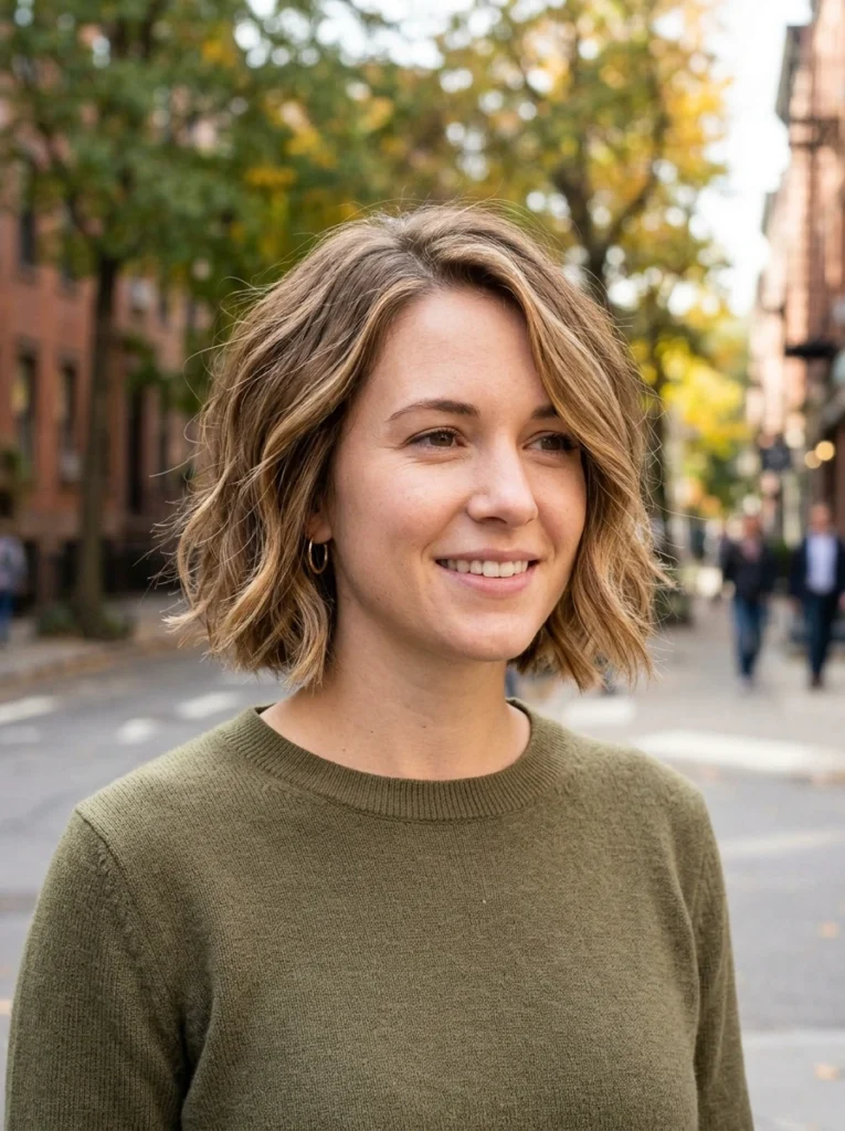 Honey Blonde Highlighted Bob