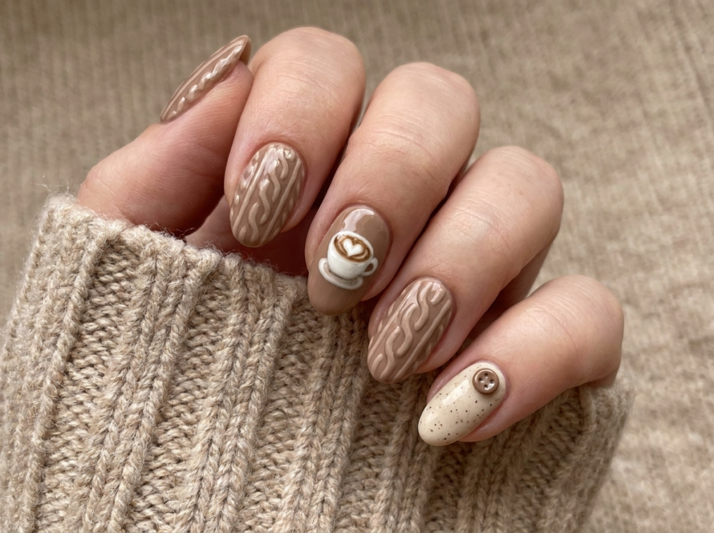 Latte Brown Sweater Design