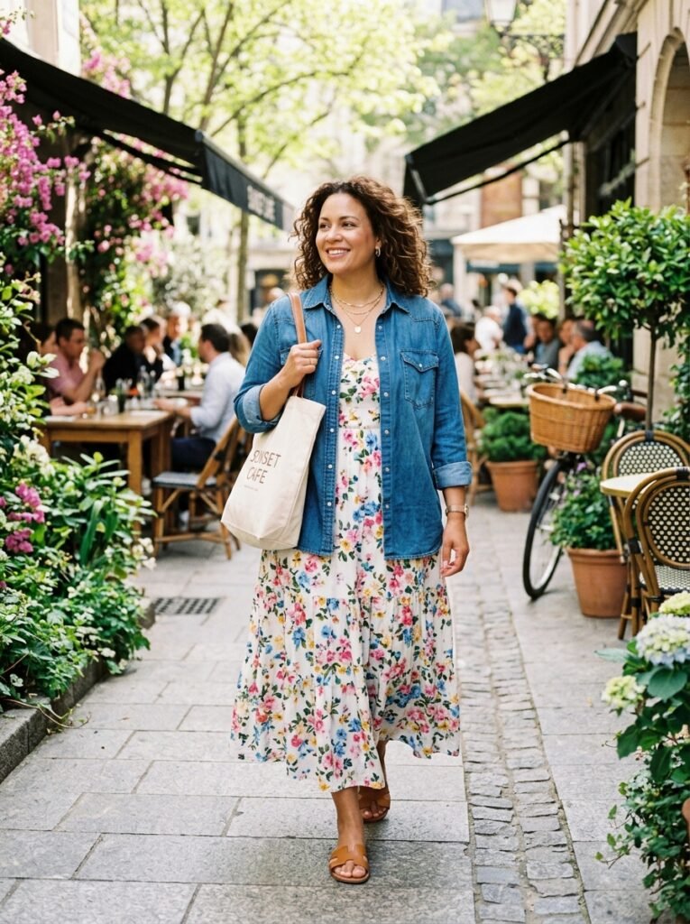 Layer a Denim Shirt for Easy Spring Style