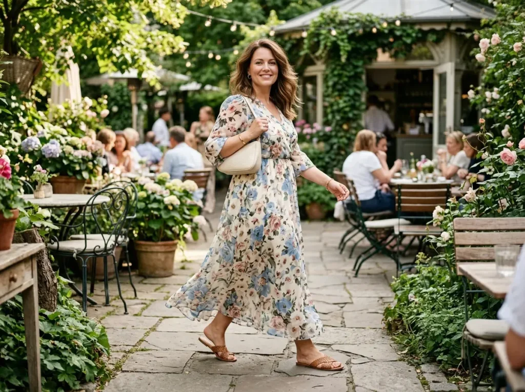 Maxi Dress in Floral Chiffon