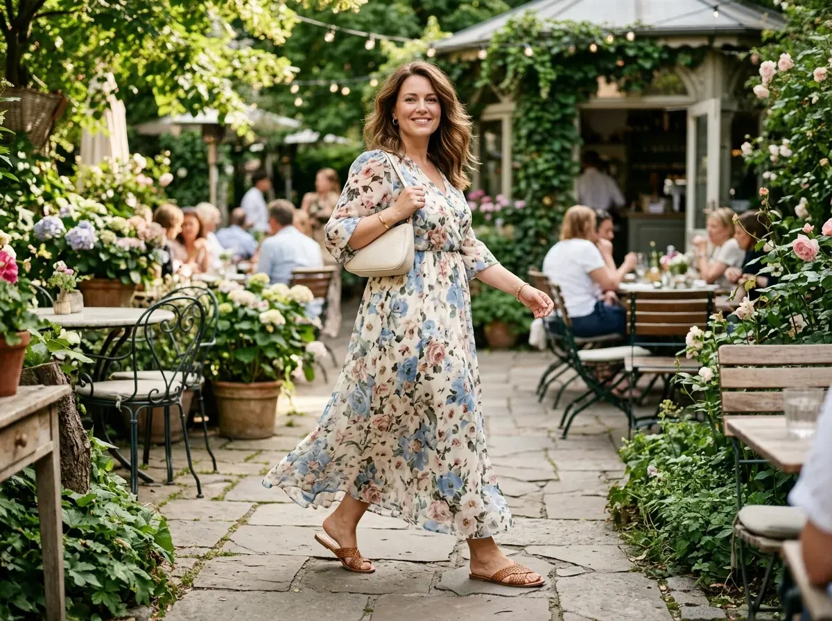 Maxi Dress in Floral Chiffon