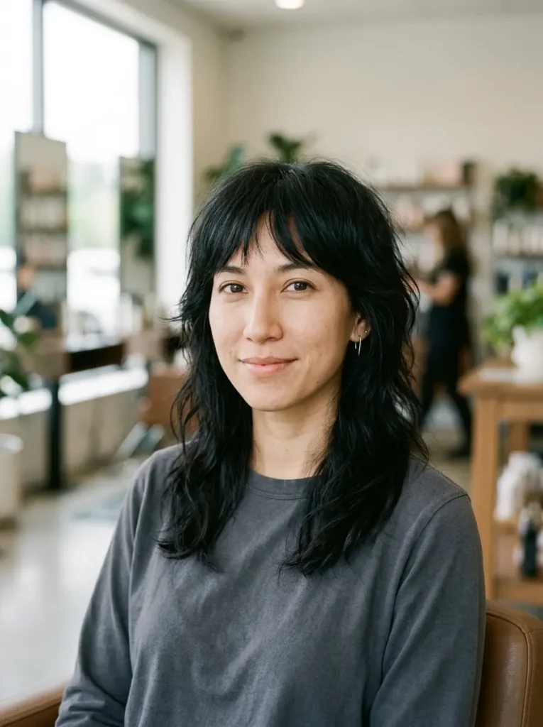 Modern Shag With Wispy Bangs