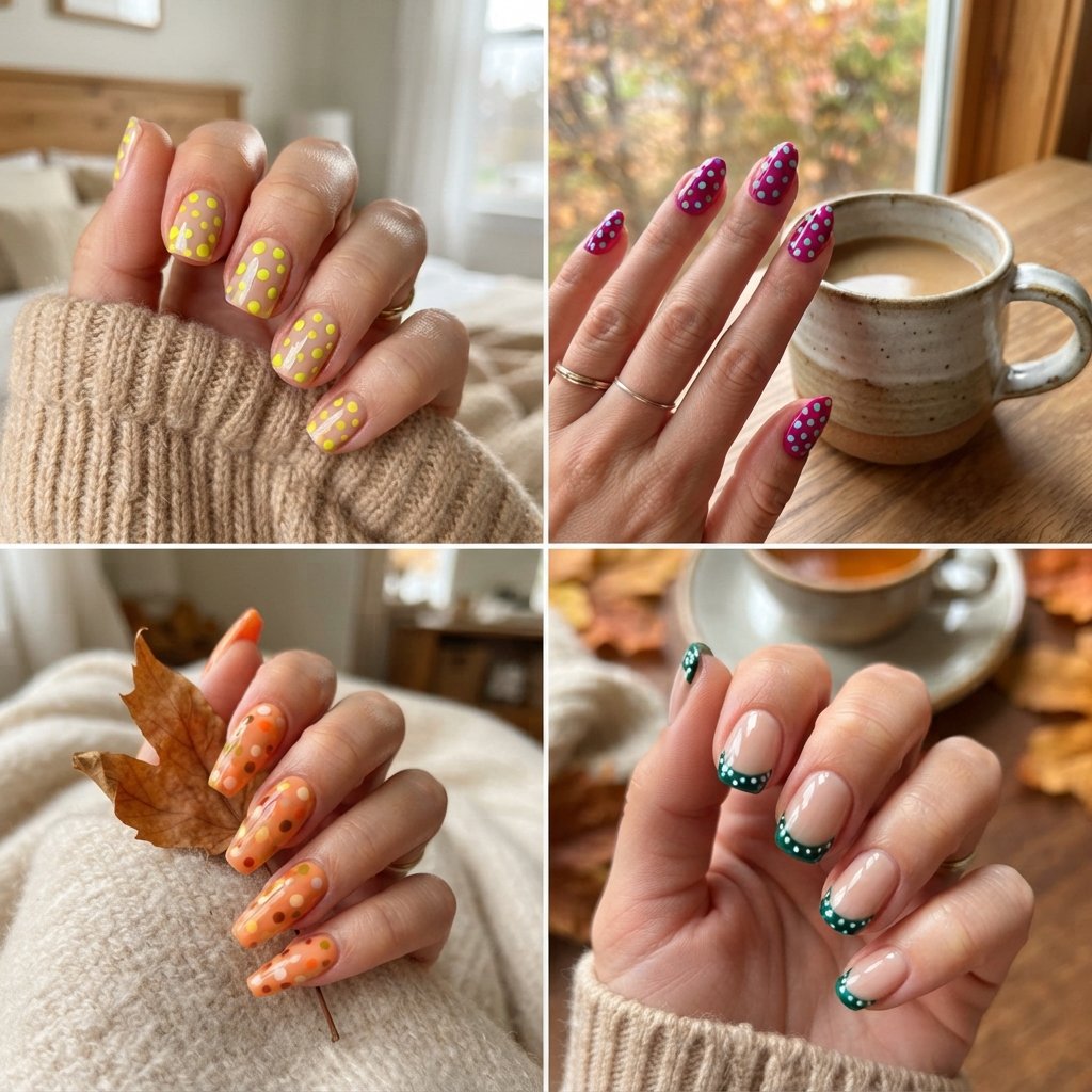 Polka Dot Fall Nails 2026: 10 Bright Pattern Ideas