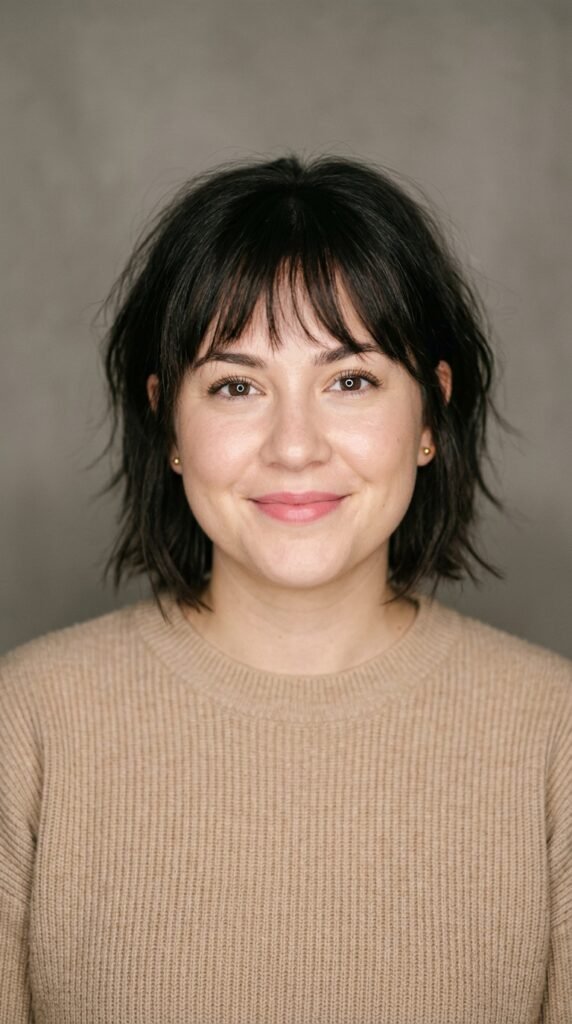 The Wispy Fringe Bob Hairstyle