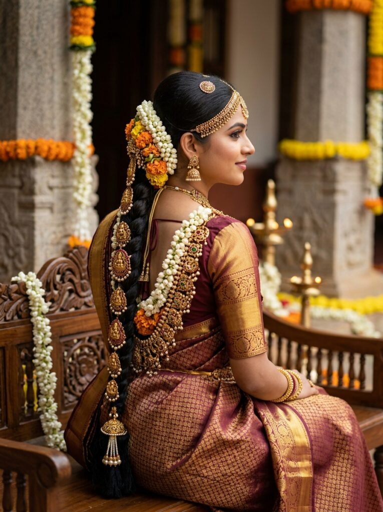 Royal Jada Braided Hairstyle with Temple Jewelry