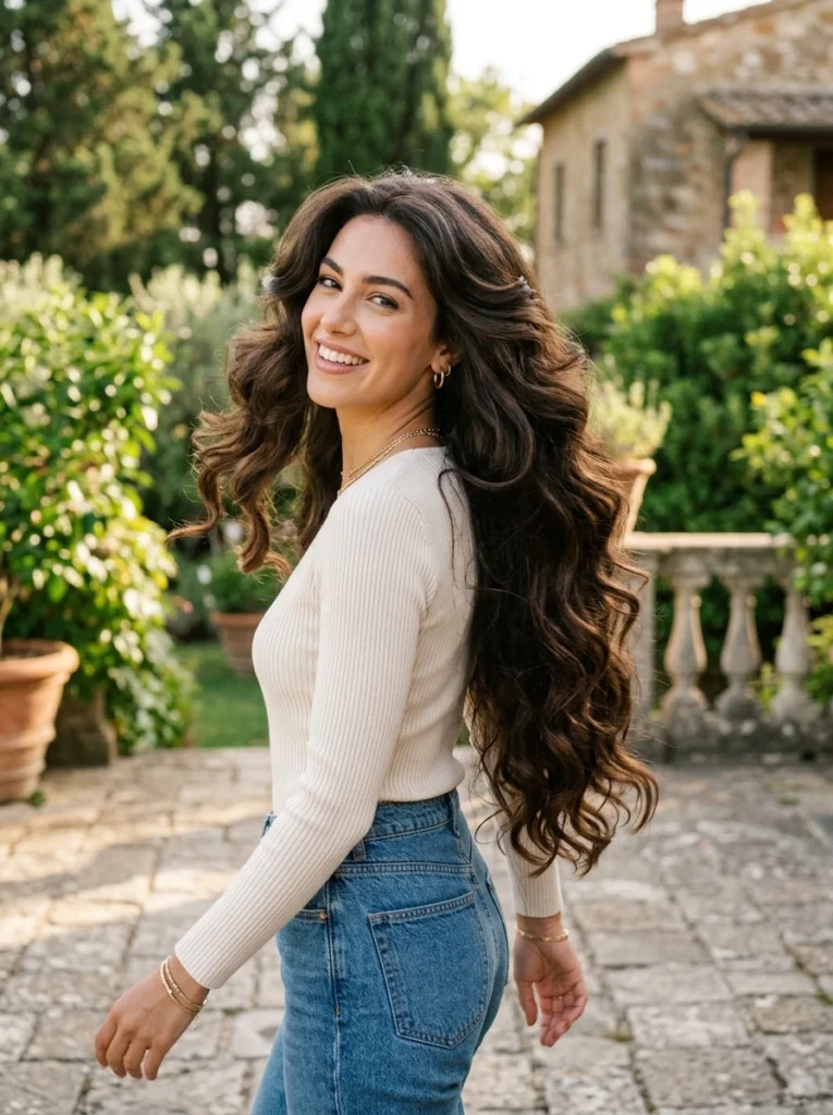 Super Long Bouncy Blowout Curls