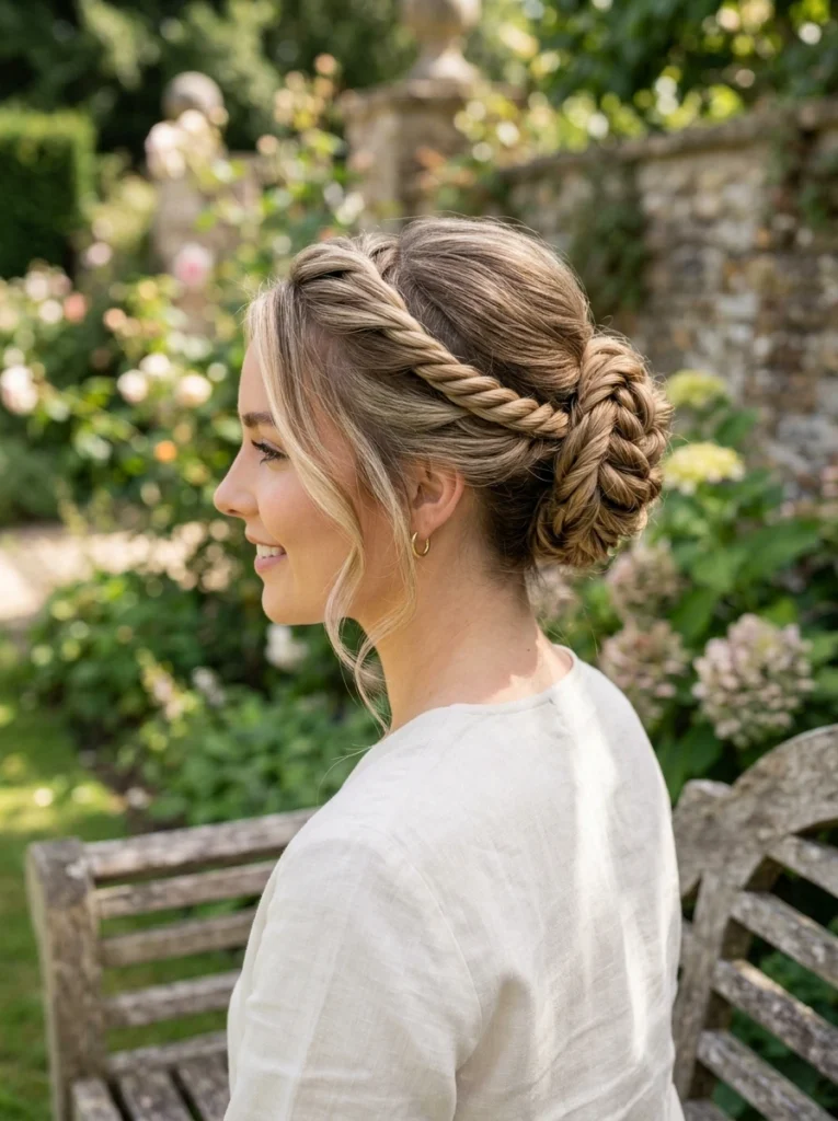 Twisted Rope Braid Updo