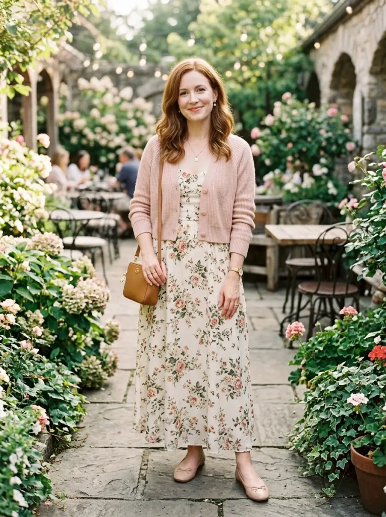 Use a Cropped Cardigan for Soft Romantic Style