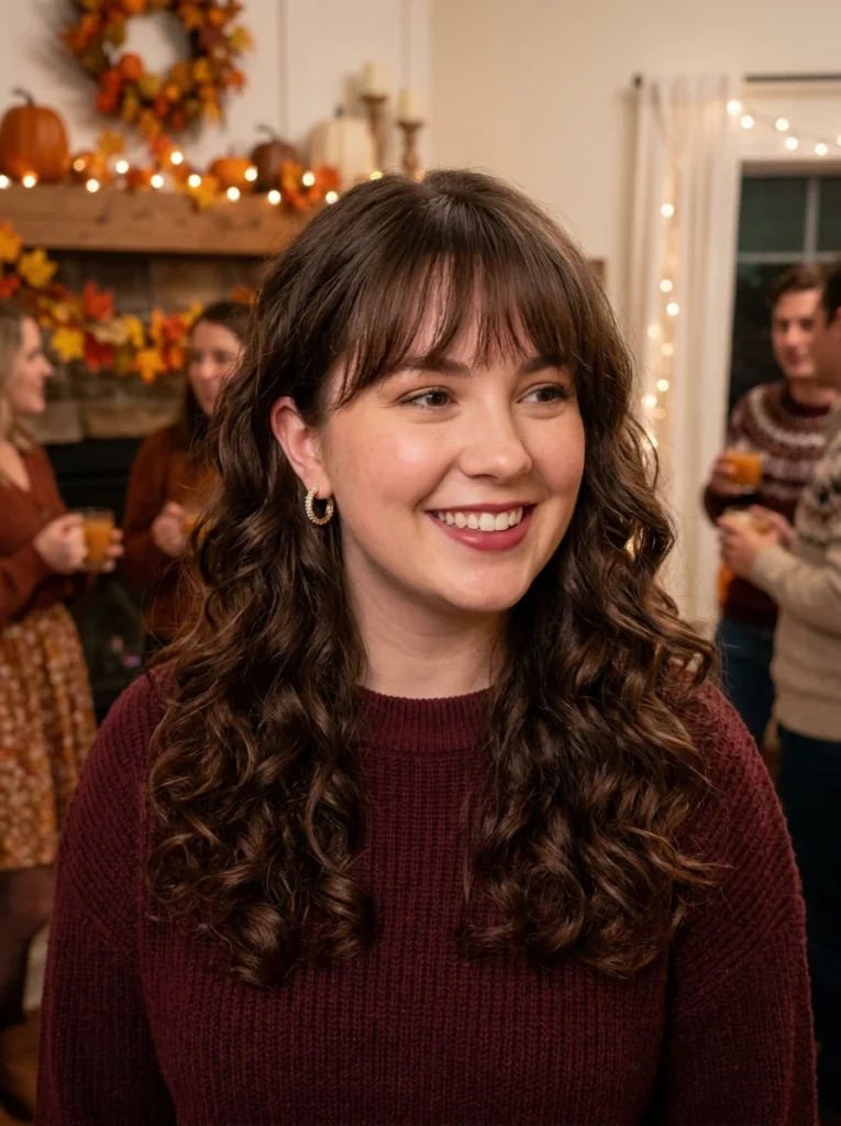 Wispy Bangs with Long Curls