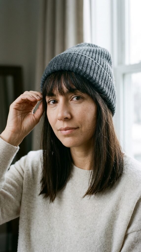 Choose a Beanie That Leaves Your Bangs Room