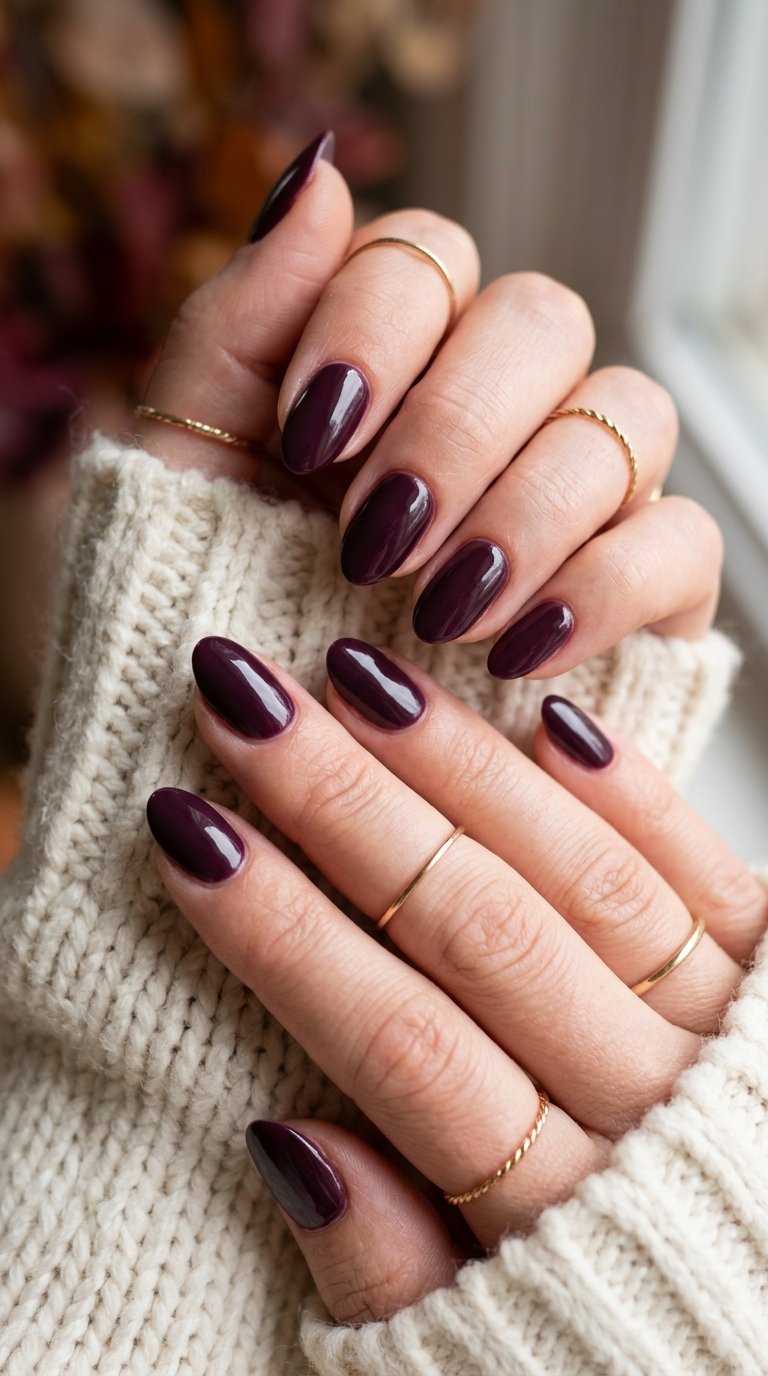 10 Plum Fall Nails for Thanksgiving and Fall Parties