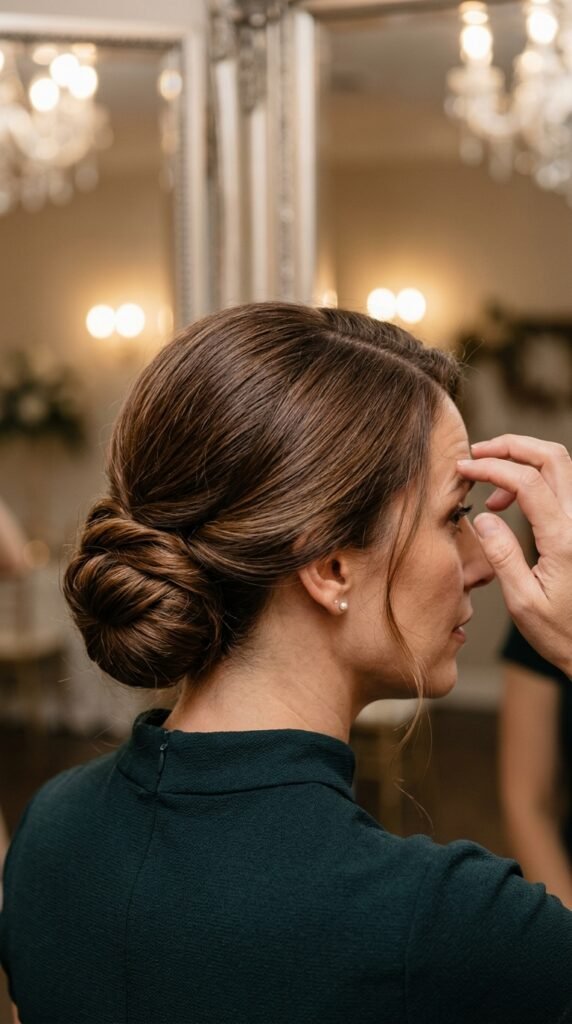 Elegant Low Chignon for a Timeless Look
