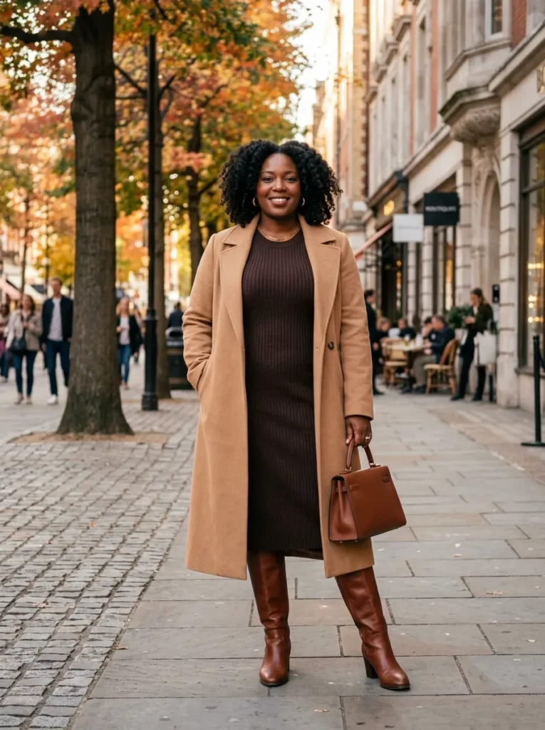  Sweater Dress With Tall Boots
