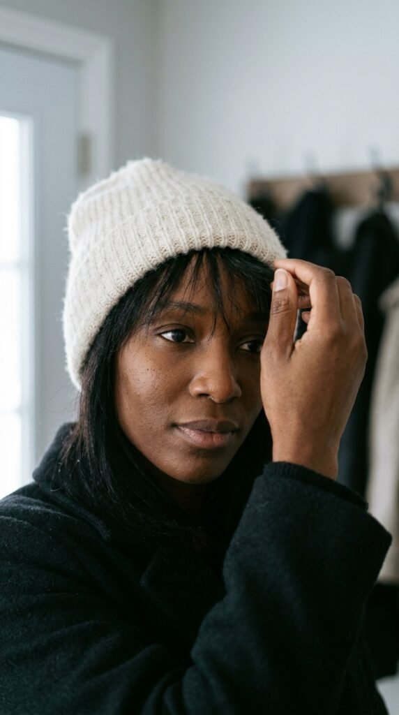 Keep Straight and Wispy Bangs From Sticking Flat