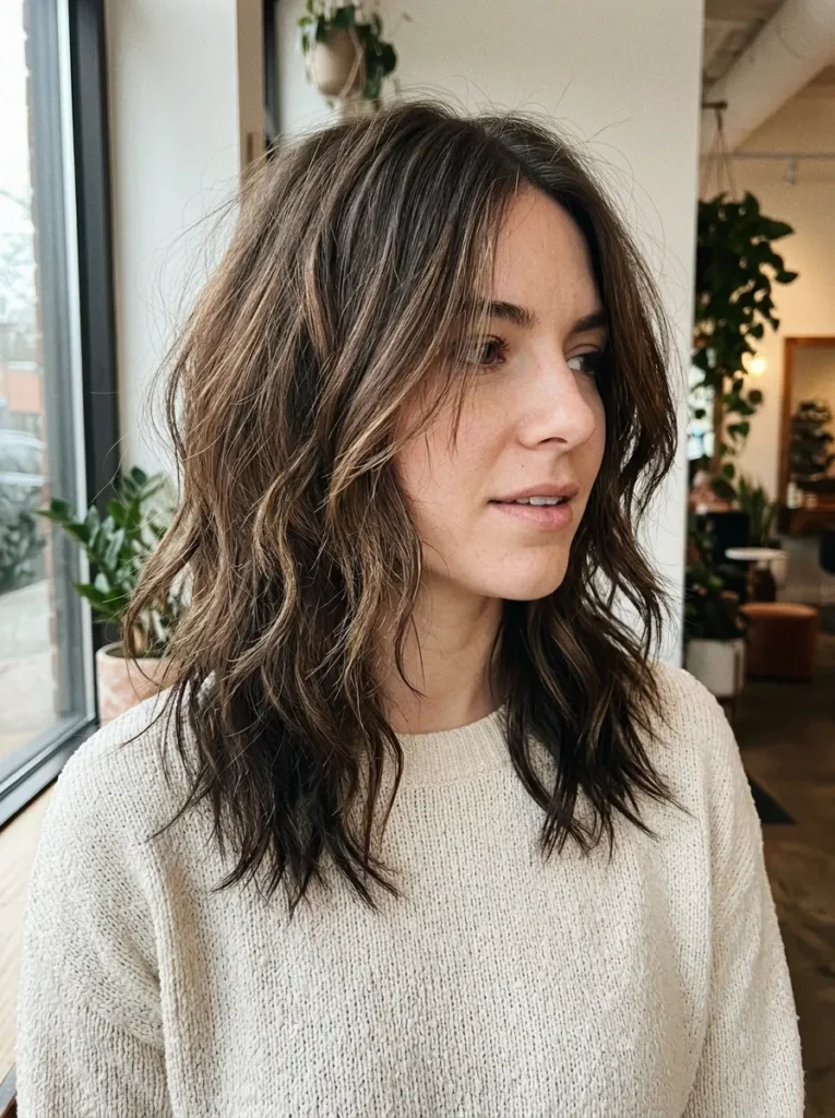  Textured Shoulder Cut With Piecey Ends